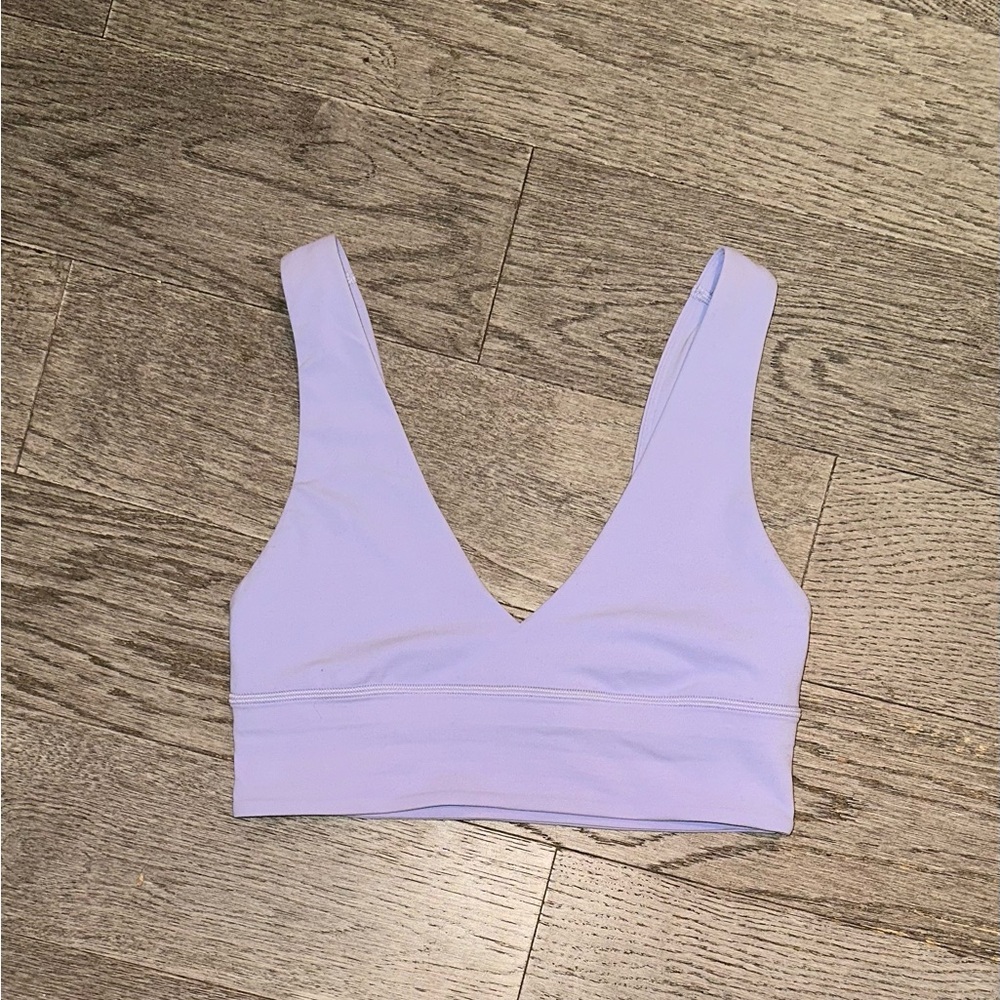 Lululemon Align V-Neck Bra *Light Support, A/B Cup Lilac Smoke Size 6